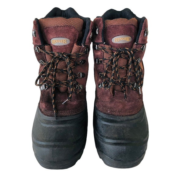 Ranger Brown Leather Suede Rubber Soles Comfort Snow Boots Men 12 main image 6